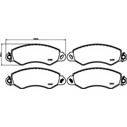 Brake Pad Set MINTEX MDB2817 OE Ref C00005576