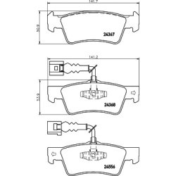 Brake Pad Set MINTEX MDB2822 OE Ref 7L6698451