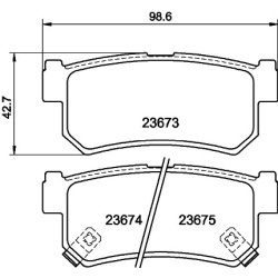 Brake Pad Set MINTEX MDB2823 OE Ref 48413090A1