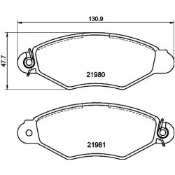 Brake Pad Set MINTEX MDB2841 OE Ref 7701209117
