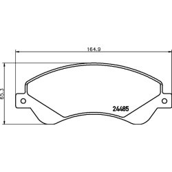 Brake Pad Set MINTEX MDB2852 OE Ref ME6C1J2K021BB MINTEX