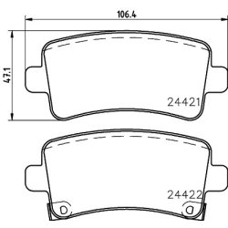 Brake Pad Set MINTEX MDB2867 OE Ref 1605104