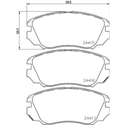 Brake Pad Set MINTEX MDB2870 OE Ref 20877794