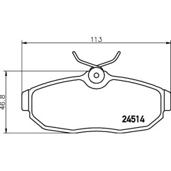 Brake Pad Set MINTEX MDB2874 OE Ref 7R3Z2200A