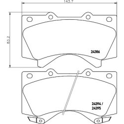 Brake Pad Set MINTEX MDB2878 OE Ref 0446560281