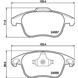 Brake Pad Set MINTEX MDB2891 OE Ref 1675901280