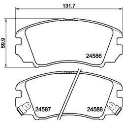 Brake Pad Set MINTEX MDB2919 OE Ref 581013KA40