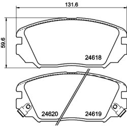 Brake Pad Set MINTEX MDB2920 OE Ref 581013KA31