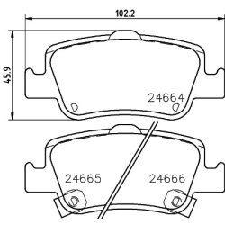Brake Pad Set MINTEX MDB2924 OE Ref 0446602190