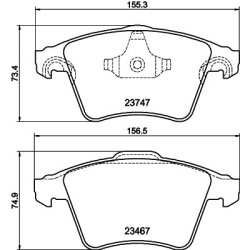 Brake Pad Set MINTEX MDB2943 OE Ref 7H0698151B