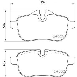 Brake Pad Set MINTEX MDB2947 OE Ref 34216788275