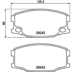 Brake Pad Set MINTEX MDB2949 OE Ref MC894604