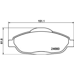 Brake Pad Set MINTEX MDB2950 OE Ref 425393