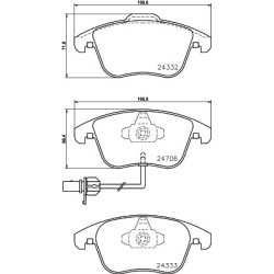 Brake Pad Set MINTEX MDB2952 OE Ref 8K0698151F