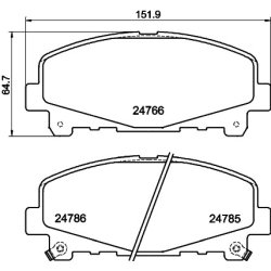Brake Pad Set MINTEX MDB2954 OE Ref 45022TL0G50