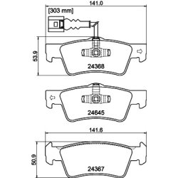 Brake Pad Set MINTEX MDB2958 OE Ref 7H8698451