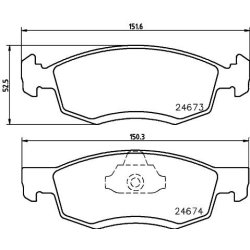 Brake Pad Set MINTEX MDB2962 OE Ref 6001549803