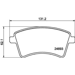 Brake Pad Set MINTEX MDB2963 OE Ref 4154210310