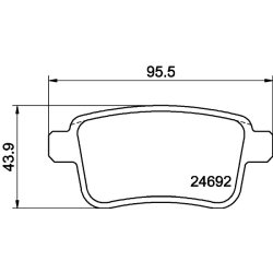 Brake Pad Set MINTEX MDB2964 OE Ref 440607086R