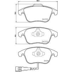 Brake Pad Set MINTEX MDB2973 OE Ref 5N0698151