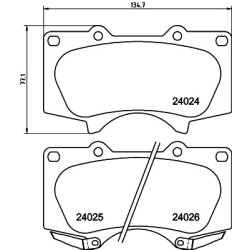 Brake Pad Set MINTEX MDB2984 OE Ref MZ690355