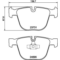 Brake Pad Set MINTEX MDB2986 OE Ref 34216793025
