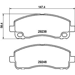 Brake Pad Set MINTEX MDB2991 OE Ref MK529381