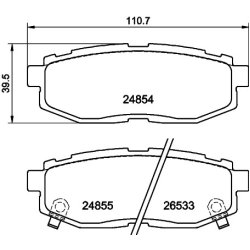 Brake Pad Set MINTEX MDB3006 OE Ref 26696XA010
