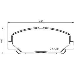 Brake Pad Set MINTEX MDB3012 OE Ref 0446528520