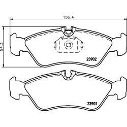 Brake Pad Set MINTEX MDB3013 OE Ref 2D0698451