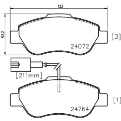 Brake Pad Set MINTEX MDB3019 OE Ref 77364636