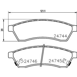 Brake Pad Set MINTEX MDB3020 OE Ref 5550086Z00