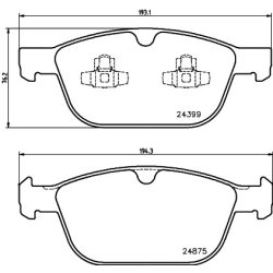 Brake Pad Set MINTEX MDB3024 OE Ref 31277334 MINTEX