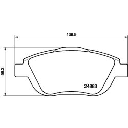 Brake Pad Set MINTEX MDB3025 OE Ref 1684909680
