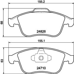 Brake Pad Set MINTEX MDB3030 OE Ref 440608746R