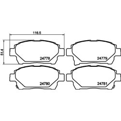 Brake Pad Set MINTEX MDB3031 OE Ref 0446574020