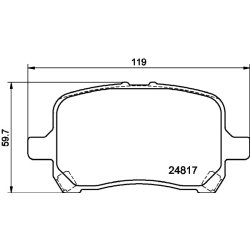 Brake Pad Set MINTEX MDB3038 OE Ref 25957440