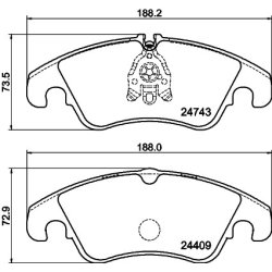 Brake Pad Set MINTEX MDB3041 OE Ref 9M512K021BB MINTEX
