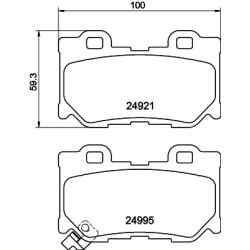Brake Pad Set MINTEX MDB3050 OE Ref D4060JL00E