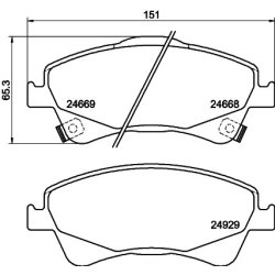 Brake Pad Set MINTEX MDB3053 OE Ref 0446502170