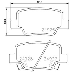 Brake Pad Set MINTEX MDB3054 OE Ref 044660F011