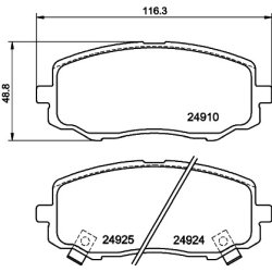 Brake Pad Set MINTEX MDB3055 OE Ref 581010XA00