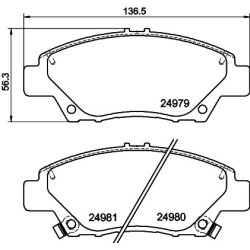 Brake Pad Set MINTEX MDB3063 OE Ref 45022TF0Y00