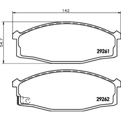 Brake Pad Set MINTEX MDB3064 OE Ref 410603T090