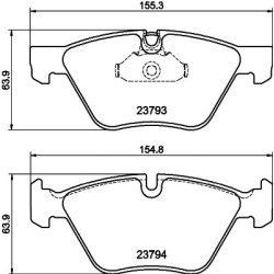 Brake Pad Set MINTEX MDB3067 OE Ref 34116763617