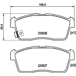 Brake Pad Set MINTEX MDB3072 OE Ref 410604A00B