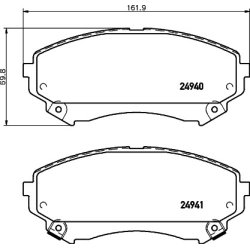 Brake Pad Set MINTEX MDB3080 OE Ref 25814702