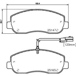 Brake Pad Set MINTEX MDB3093 OE Ref 4106000Q2H