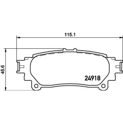 Brake Pad Set MINTEX MDB3104 OE Ref 0446647051