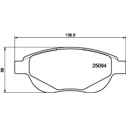 Brake Pad Set MINTEX MDB3105 OE Ref 425427